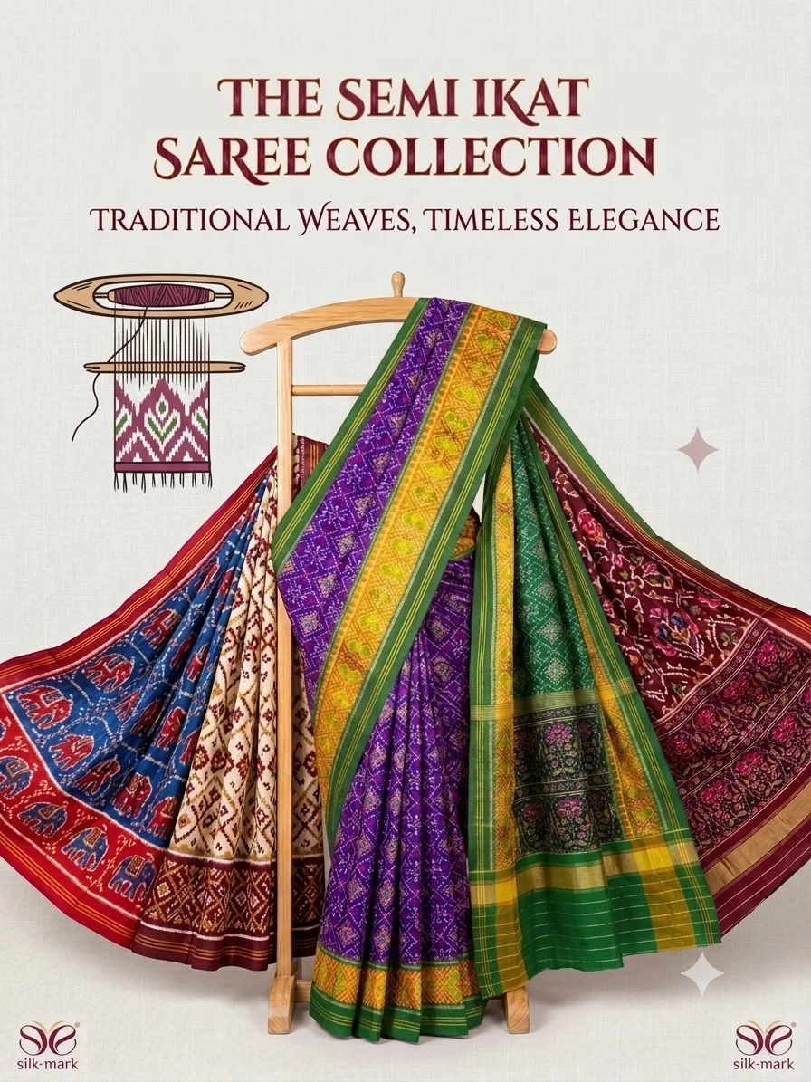 Semi ikat Patola Saree